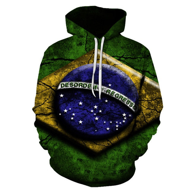 3D Hoodies National flag Canada Hoodies Sweatshirts Fashion Men Women Hoodies Germany/Brazil National flag 3D Hoodie-15